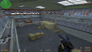 Counter-Strike 1.6 gameplay on map de_nuke